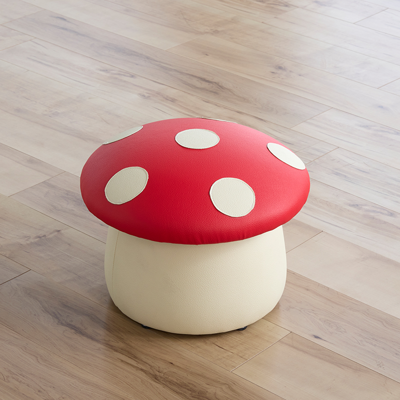 キッズコーナー用家具 きのこスツール小｜木製キッズコーナー、木製