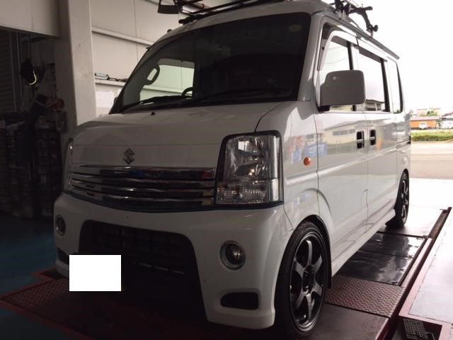 DA64Vエブリイバン × 車高調取り付け | スズキ エブリイバン 足まわり