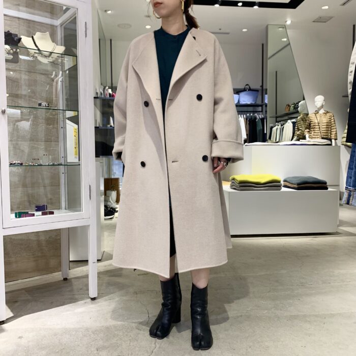 GALERIE VIE ウールダブルフェイスカラーレストレンチコート