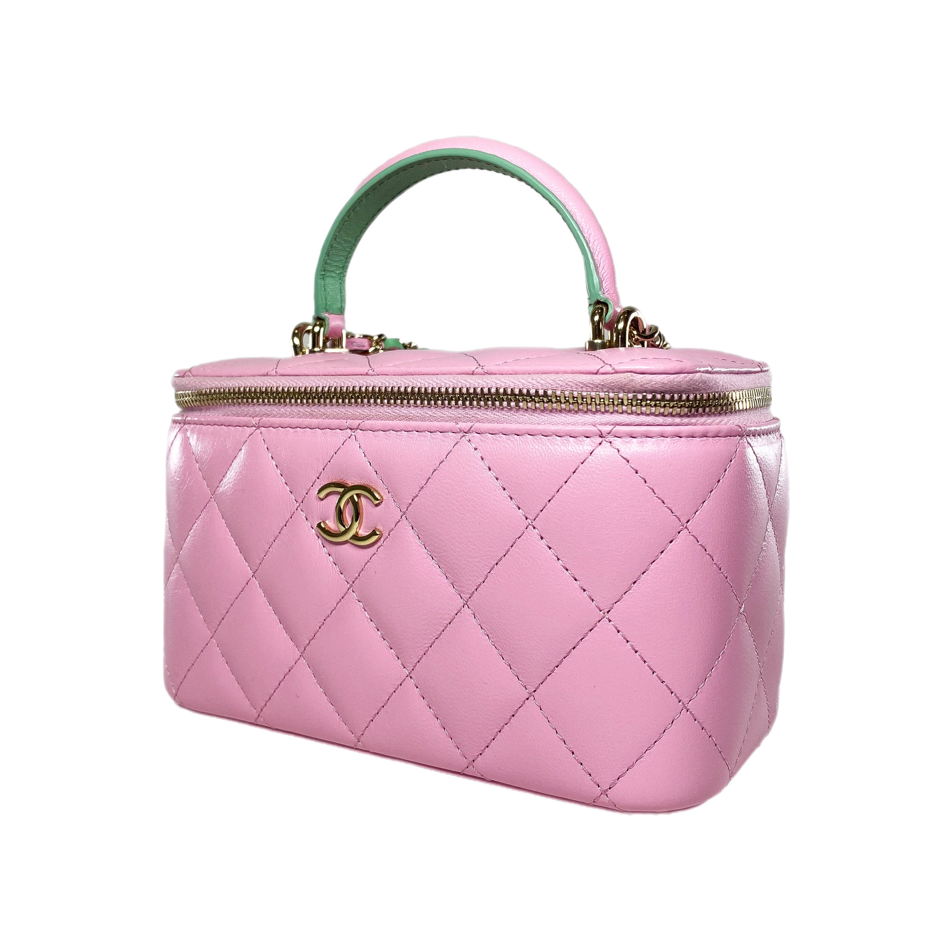 Chanel Pink Mint Green Vanity Case – Consign of the Times ™