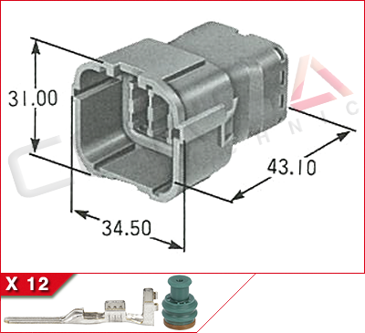 7222-7923-40 - Yazaki | SWP-12P - Corsa Technic | 12-Way Kit
