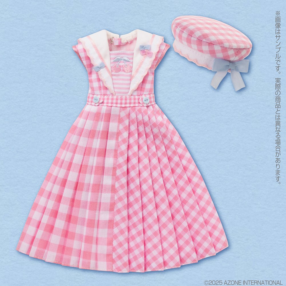 1/6サイズドール用】BonBons チェリー＆ギンガムセーラーワンピース