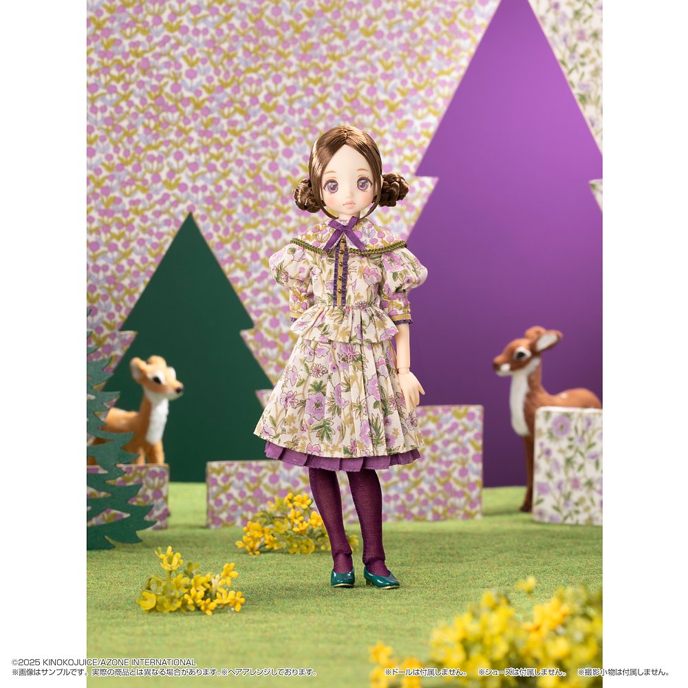 1/6サイズドール用】BonBons 花柄MIXブラウス＆スカートセット