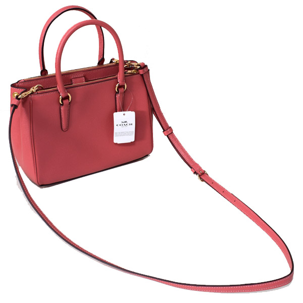 COACH】コーチ クロスグレインレザー ミニ サリー キャリーオール 2WAY