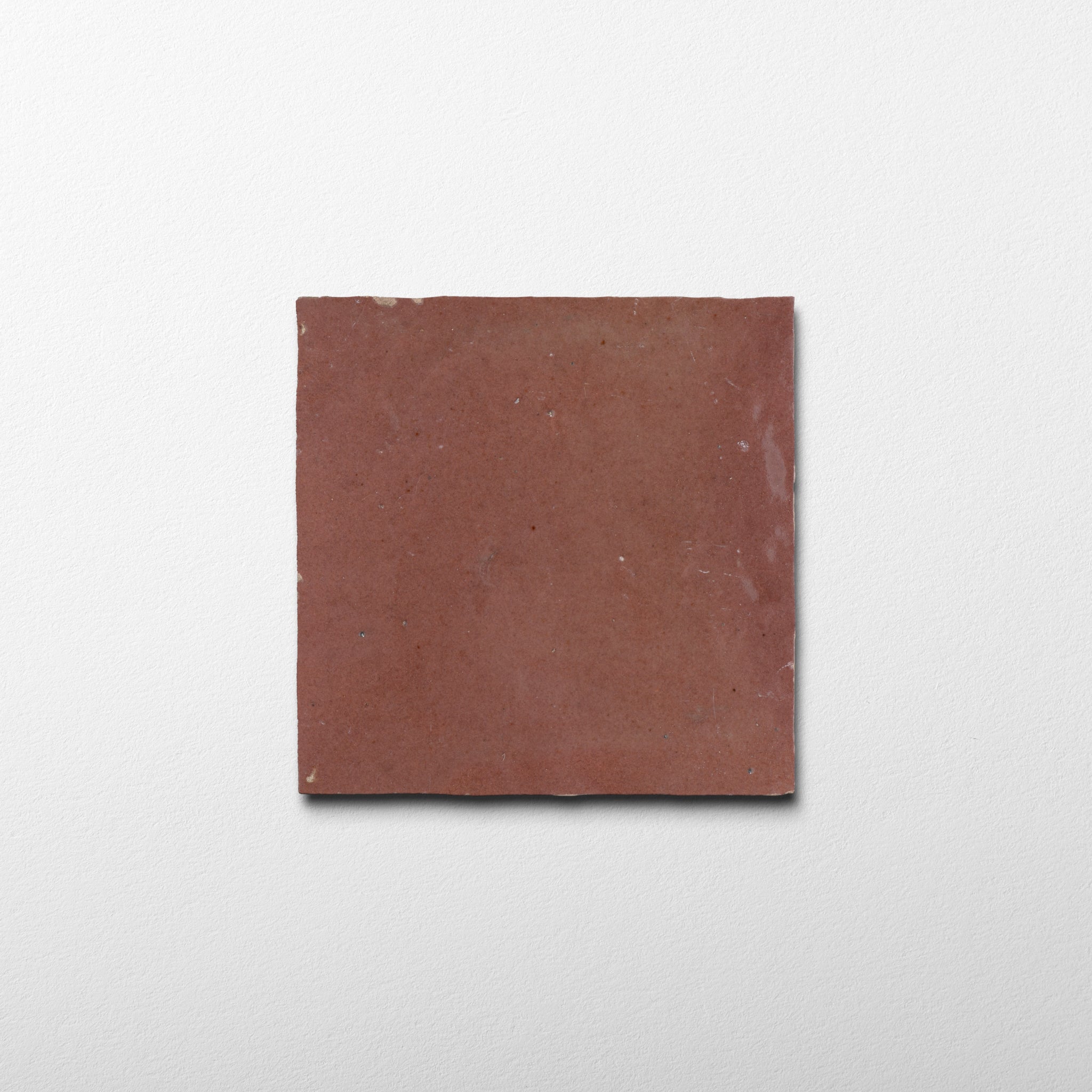 Handmade Moroccan Zellige 4x4 Chestnut Red Terracotta Tile