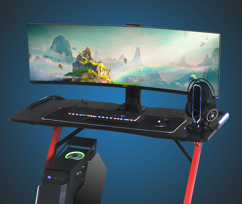 RACEN 重量級液晶モニター対応 上下昇降式モニターアーム CRC-HWMA01BK