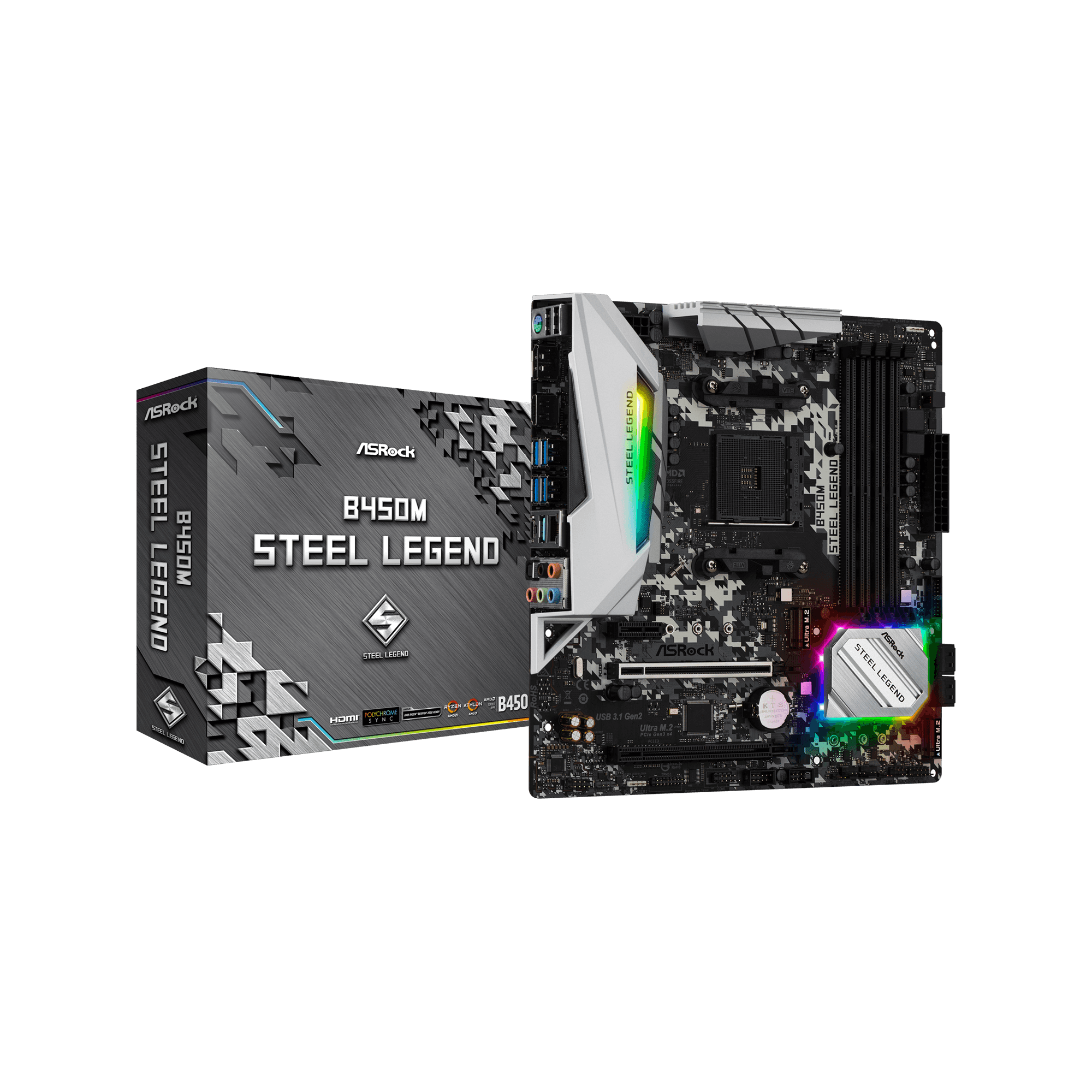 B450M Steel Legend | ASRock(アスロック) SocketAM4 AMD B450