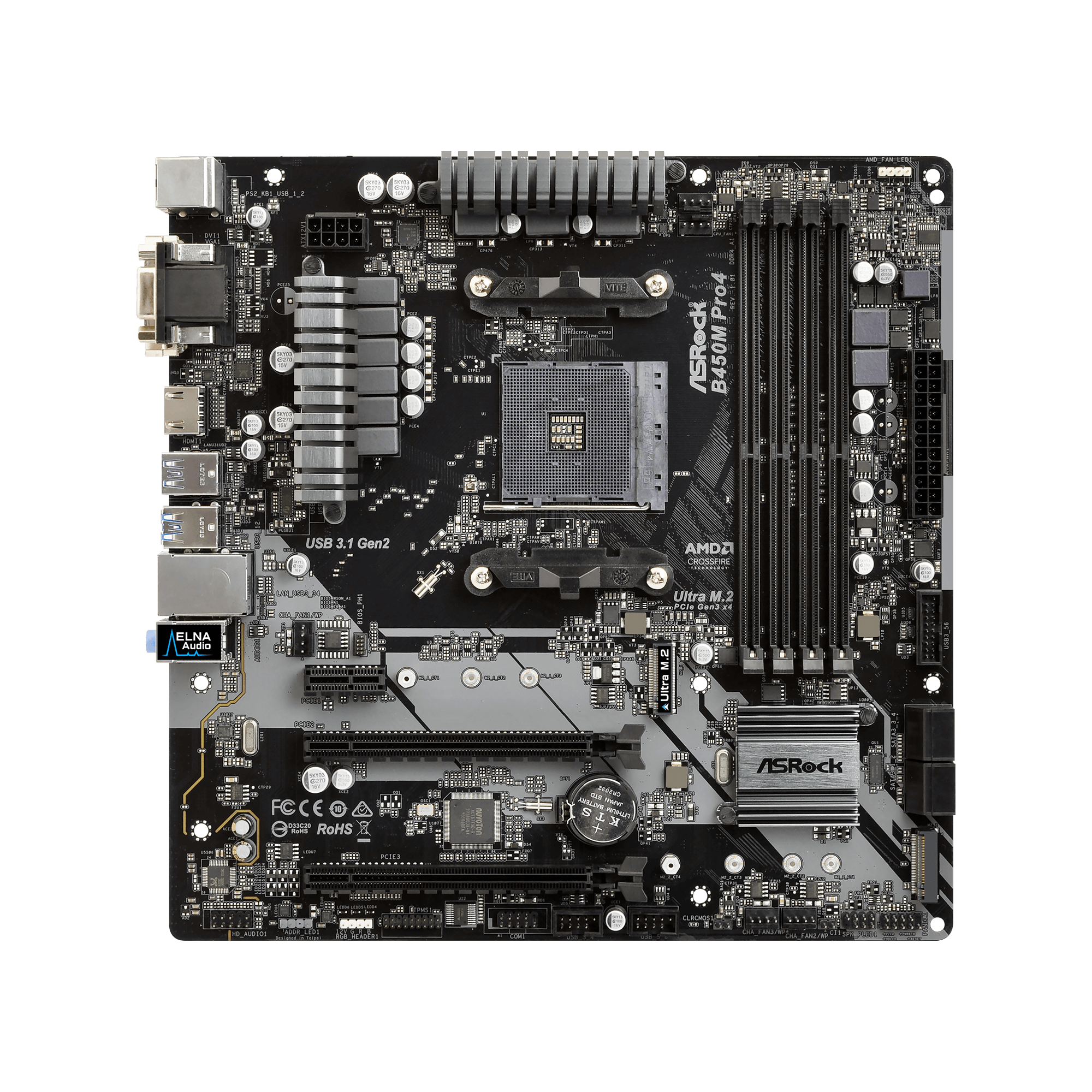 B450M Pro4 | ASRock(アスロック) SocketAM4 AMD B450 MicroATX