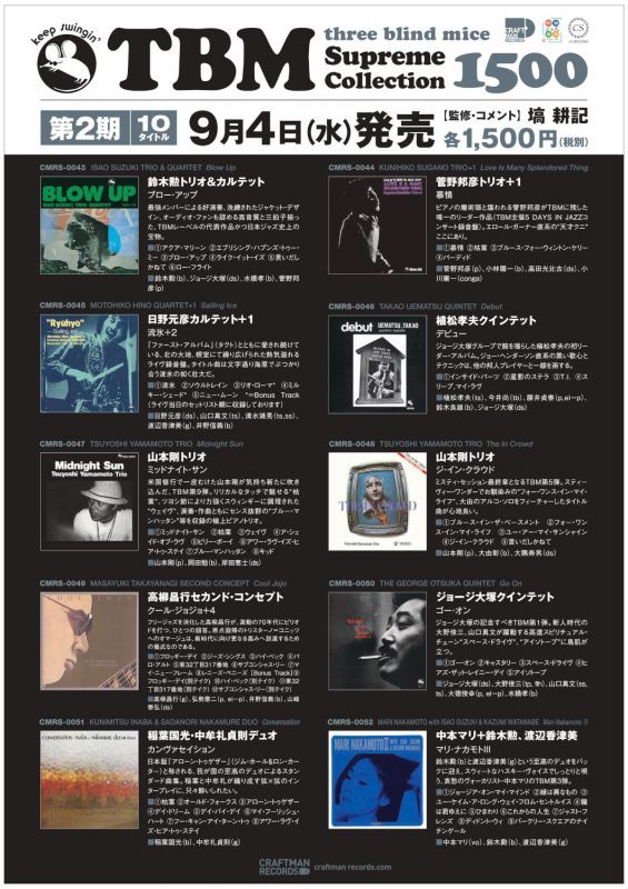 three blind mice Supreme Collection 1500】CD 菅野邦彦トリオ+1