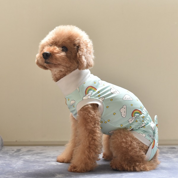 Solgra（ソルグラ）術後のケアウェア 雲と虹柄 | 犬服・ドックウェア