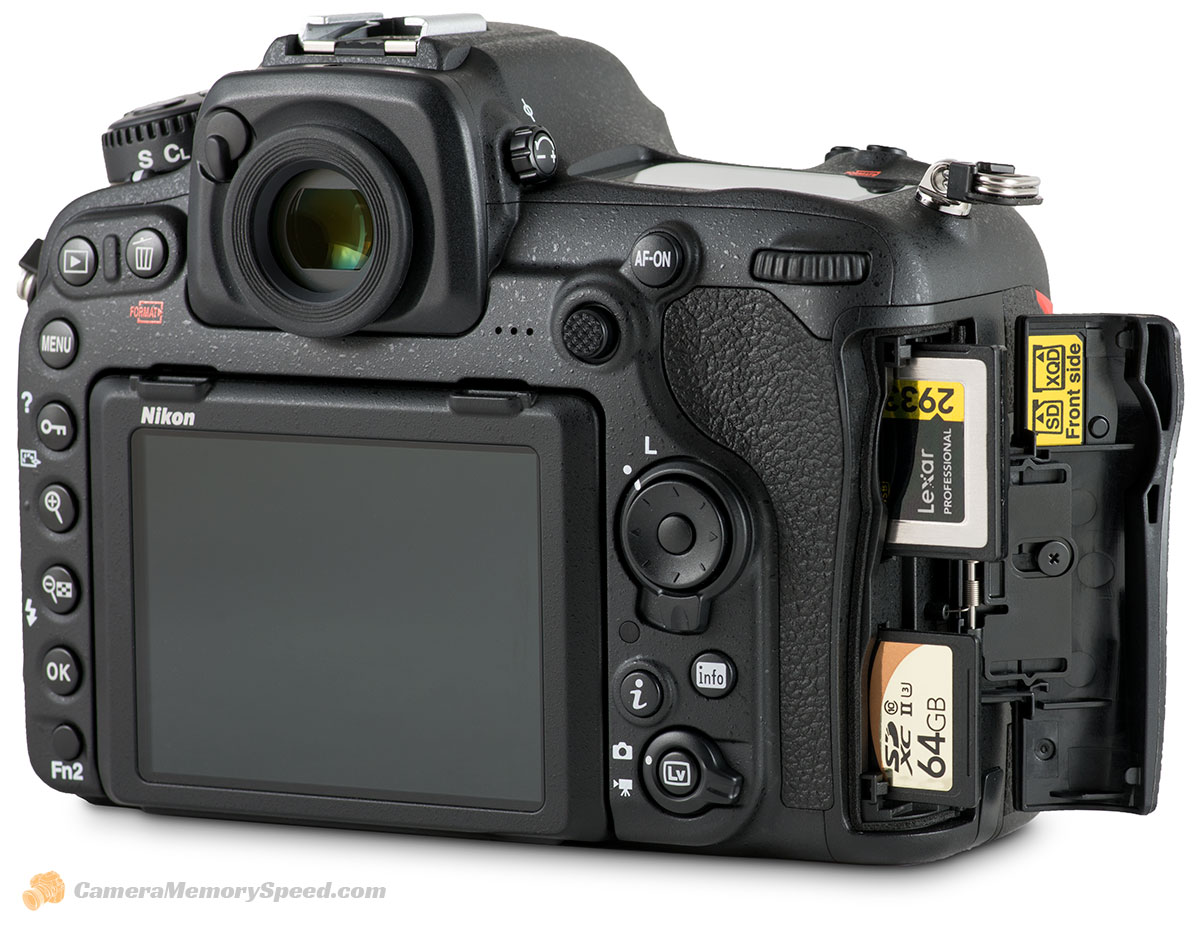 Nikon D500 XQD and SD UHS-II Card Performance comparison test for