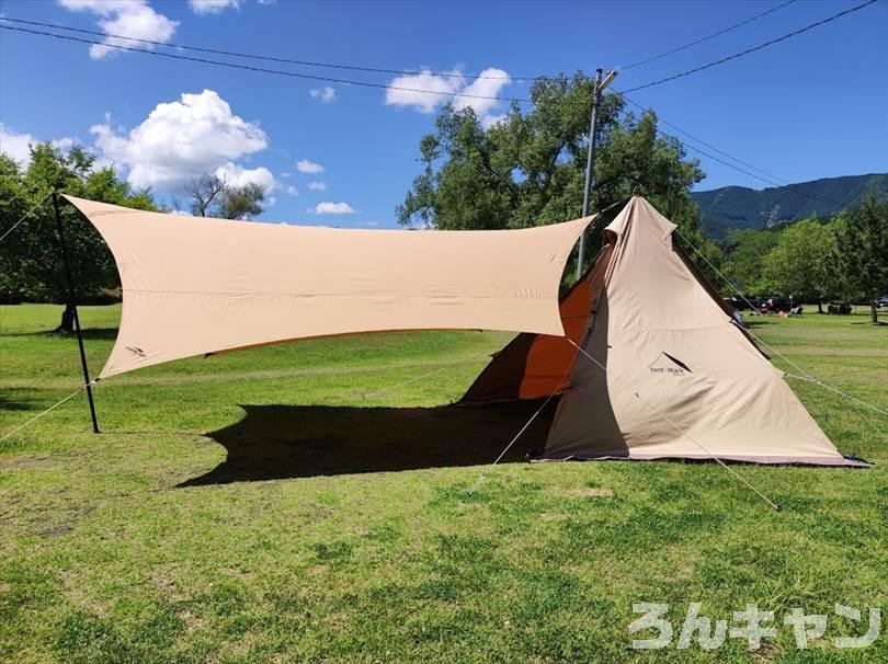 楽チン】サーカスTCにタープを連結｜テンマク純正のコネクトキャップが