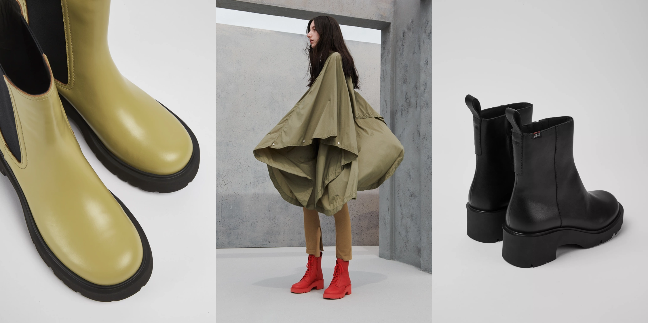 camper ブラックレザー サイドゴアブーツ カンペール CAMPER [カンペール] WALDEN / ブーツ （ブラック） -waja