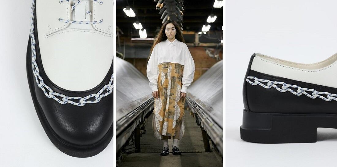 【極美品】カンペール イマン ブラック ホワイト レザー ミントデザインズ 限定 CAMPER(カンペール)」×「mintdesigns(ミントデザインズ)」 2023