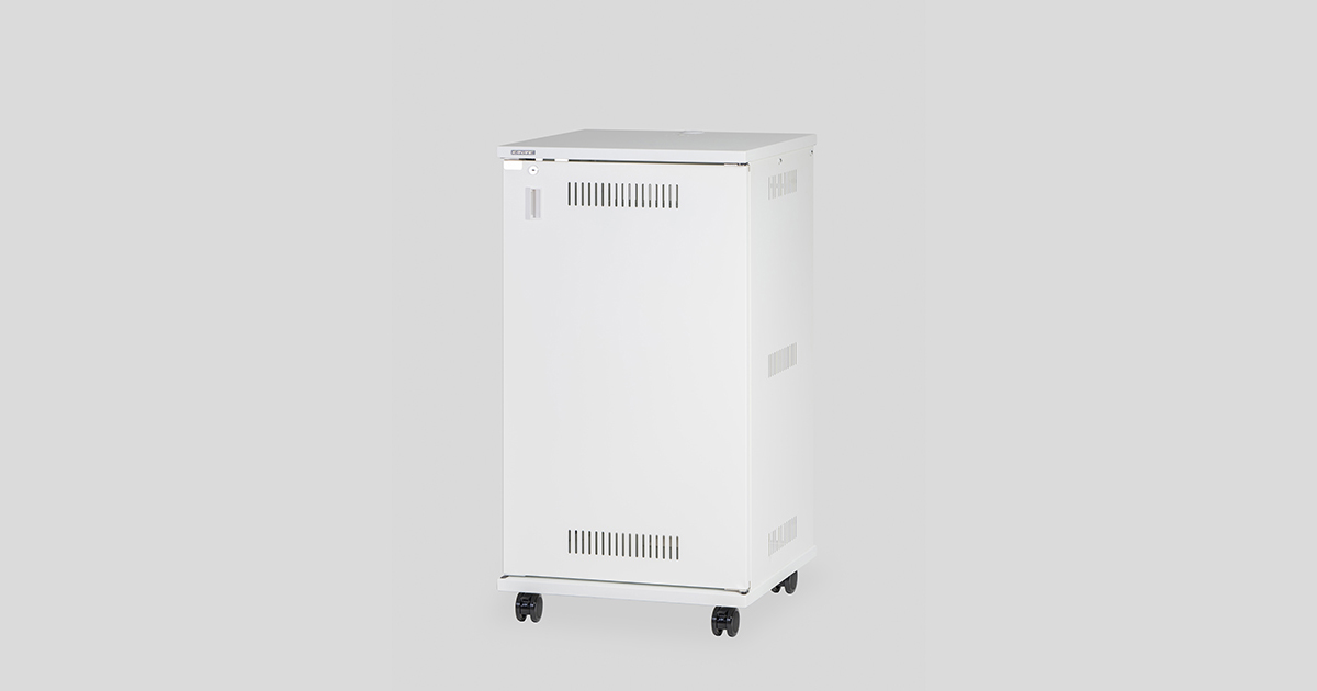 20U スチール製AVワゴン（組立済・扉付き）｜CWZ-20｜カナレ電気