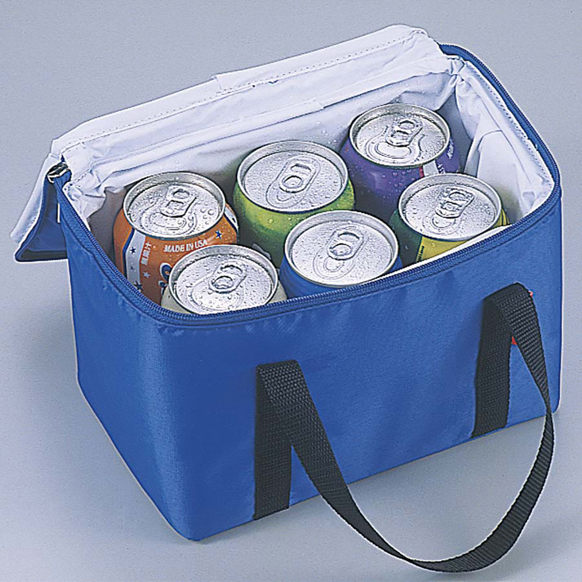 ラフィネ クーラーバッグ6L(ブルー)メッシュポケット付 - アウトドア