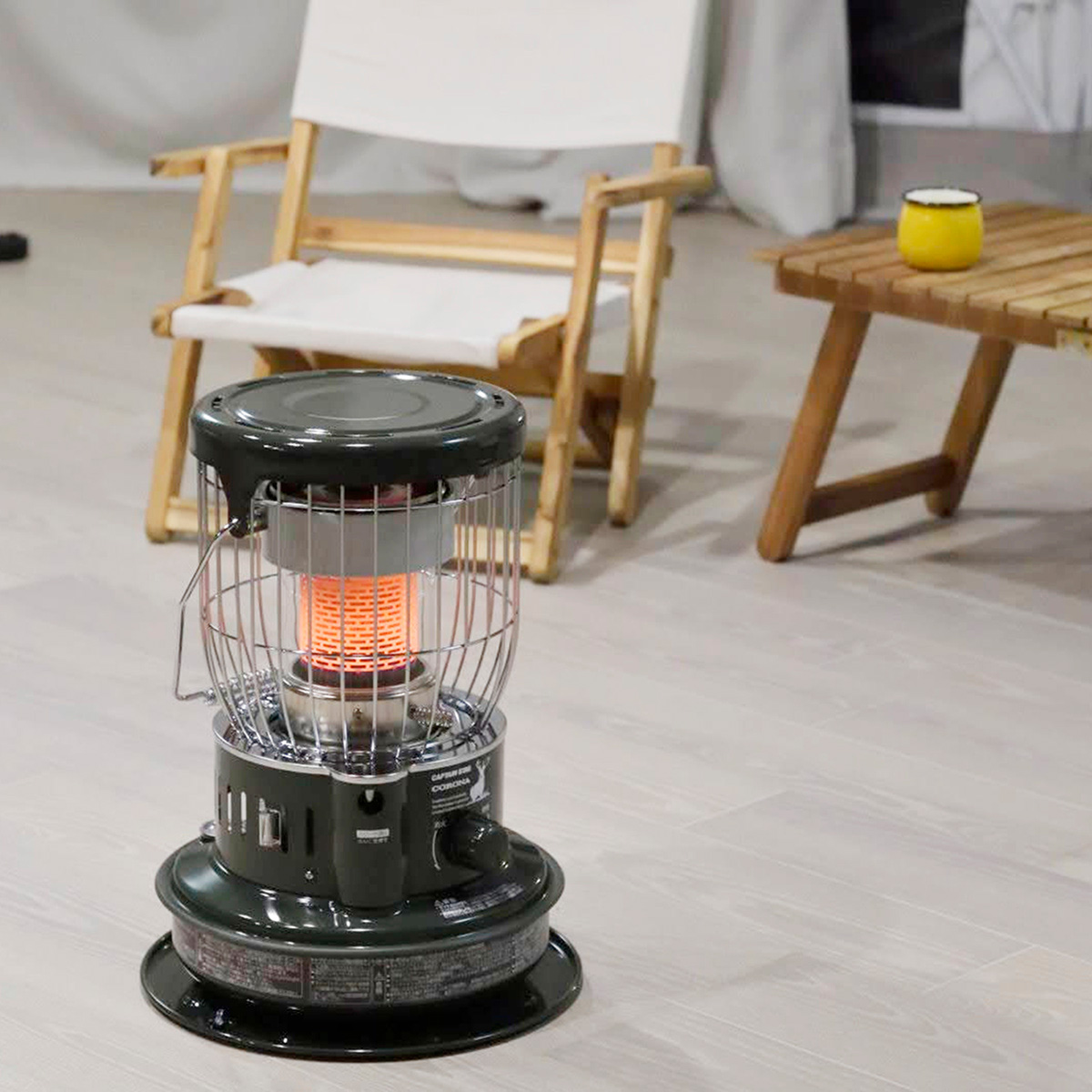 キャプテンスタッグ×コロナ 石油ストーブ SZ-32CS（ダークグリーン