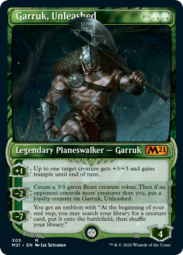FOIL)(ショーケース枠)解き放たれた者、ガラク/Garruk, Unleashed