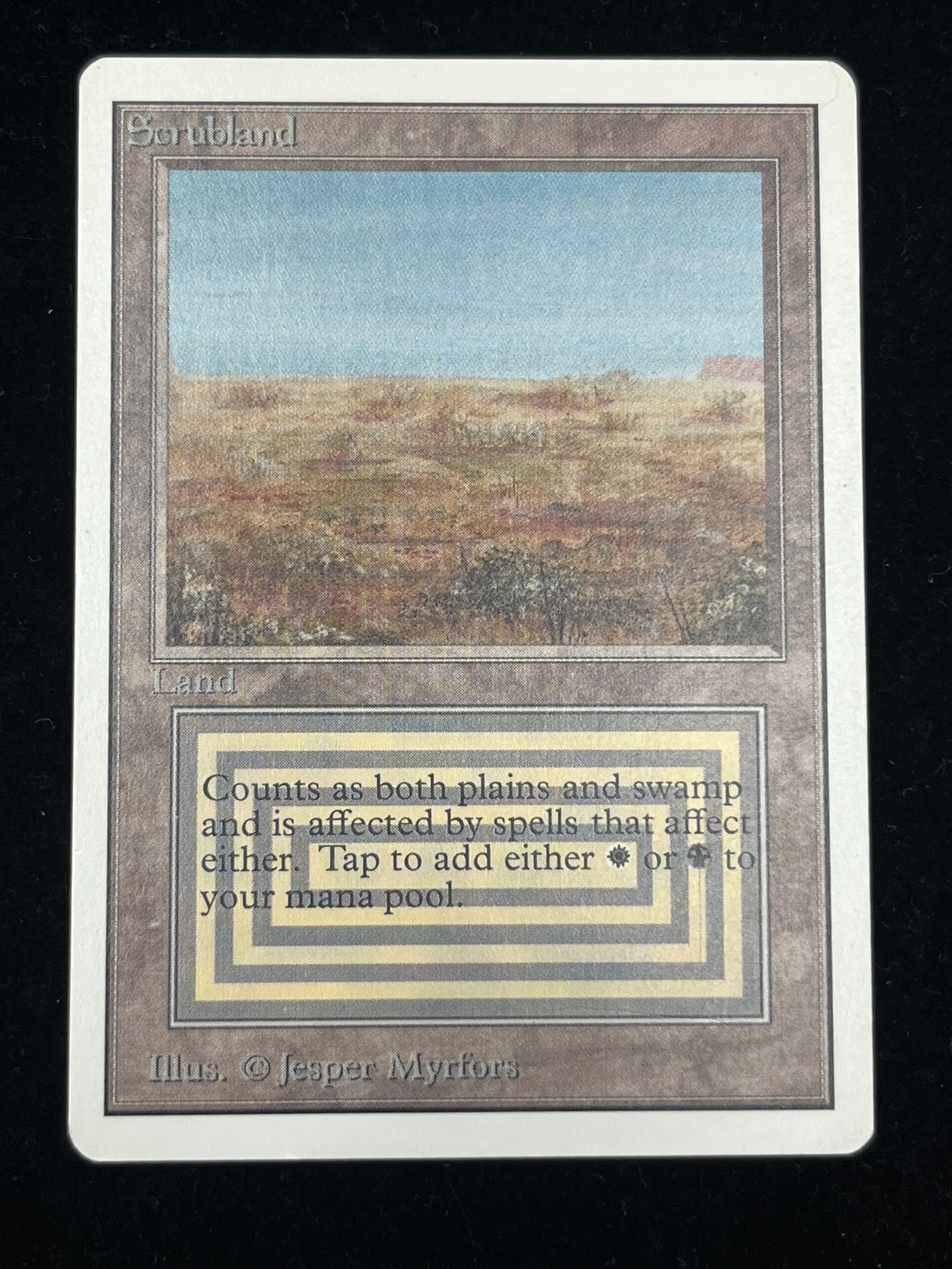 MTG Scrubland 英語版 リヴァイズド 3ED 白 黒 デュアルランド MTG