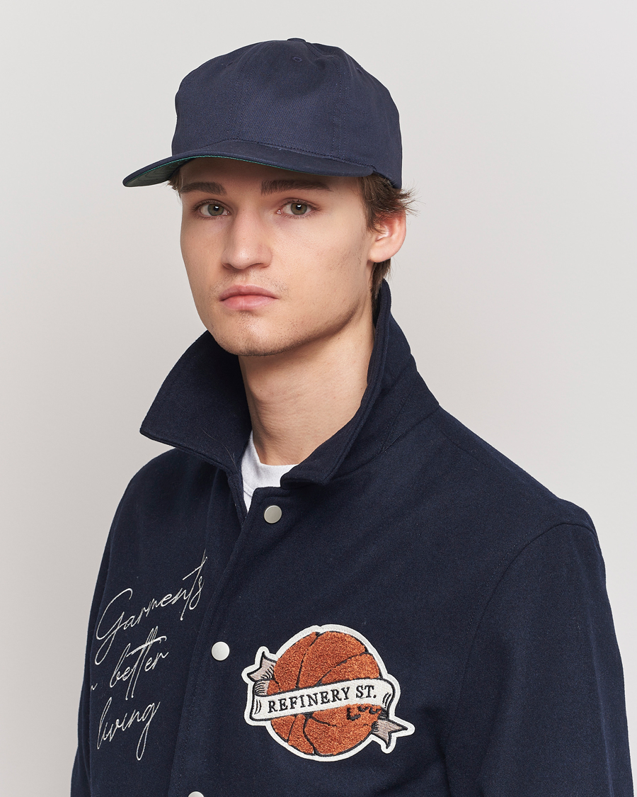 Ebbets Field Flannels Made in USA Unlettered Cotton Cap Navy at