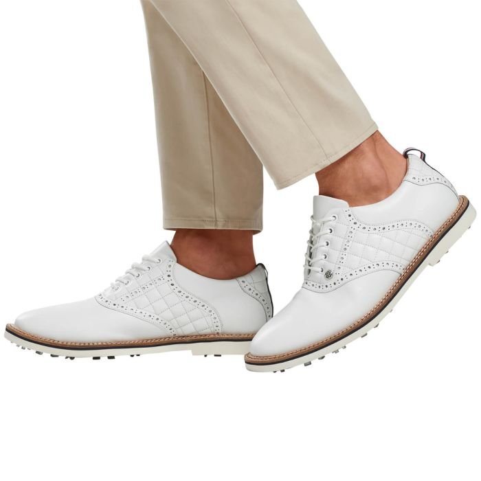 G/FORE Quilted Saddle Gallivanter Golf Shoes Snow - Carl's Golfland