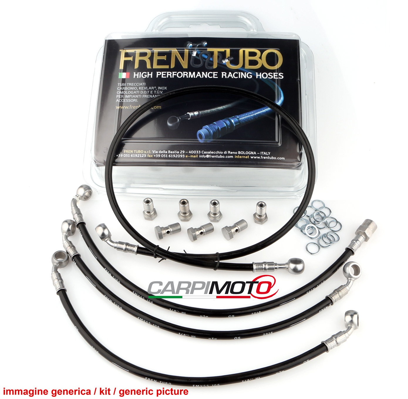 Fren Tubo Brake Lines 162141-1N for Kawasaki ZX-6R 636 19-23 in