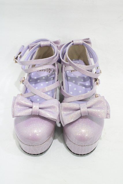 Angelic Pretty / Dreamy Twinkleシューズ L/約25cm ラベンダー H-26