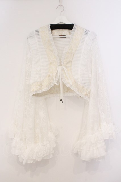 Qutie Frash / 蜘蛛メッシュショートカーディガン ホワイト O-26-02-23
