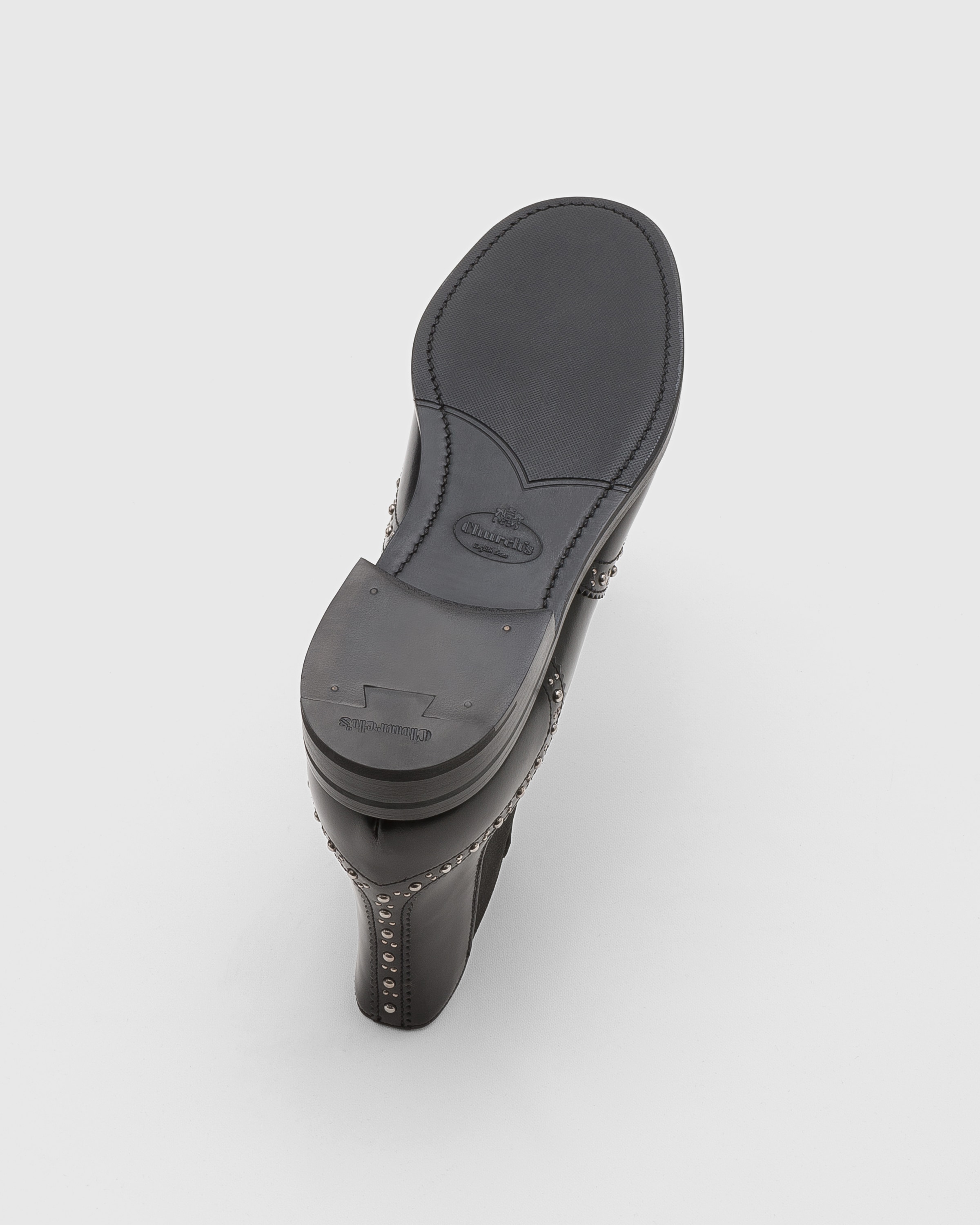 ブラック ポリッシュドバインダー チェルシーブーツ スタッズ | Church's