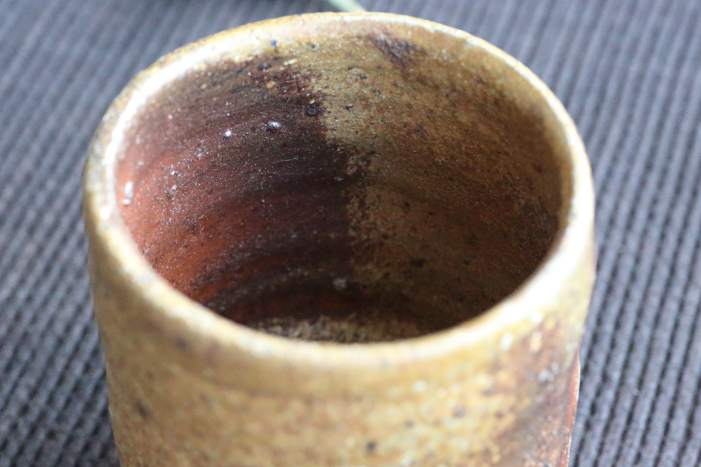 備前焼湯のみ 森本良信作 陶芸作家の湯呑茶碗 緑茶カップ 焼酎カップ