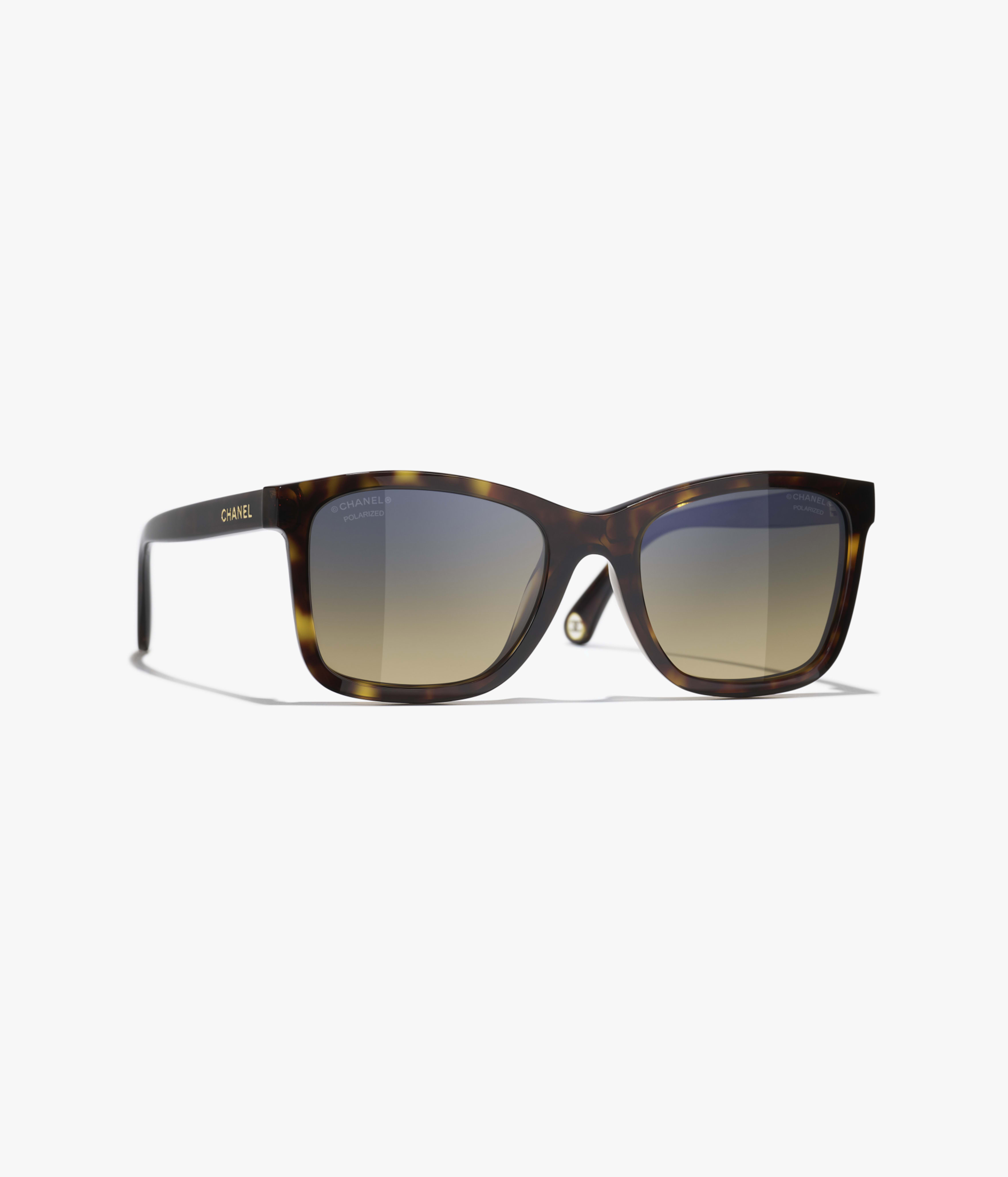 CHANEL サングラス: レクタングル シェイプ サングラス, アセテート