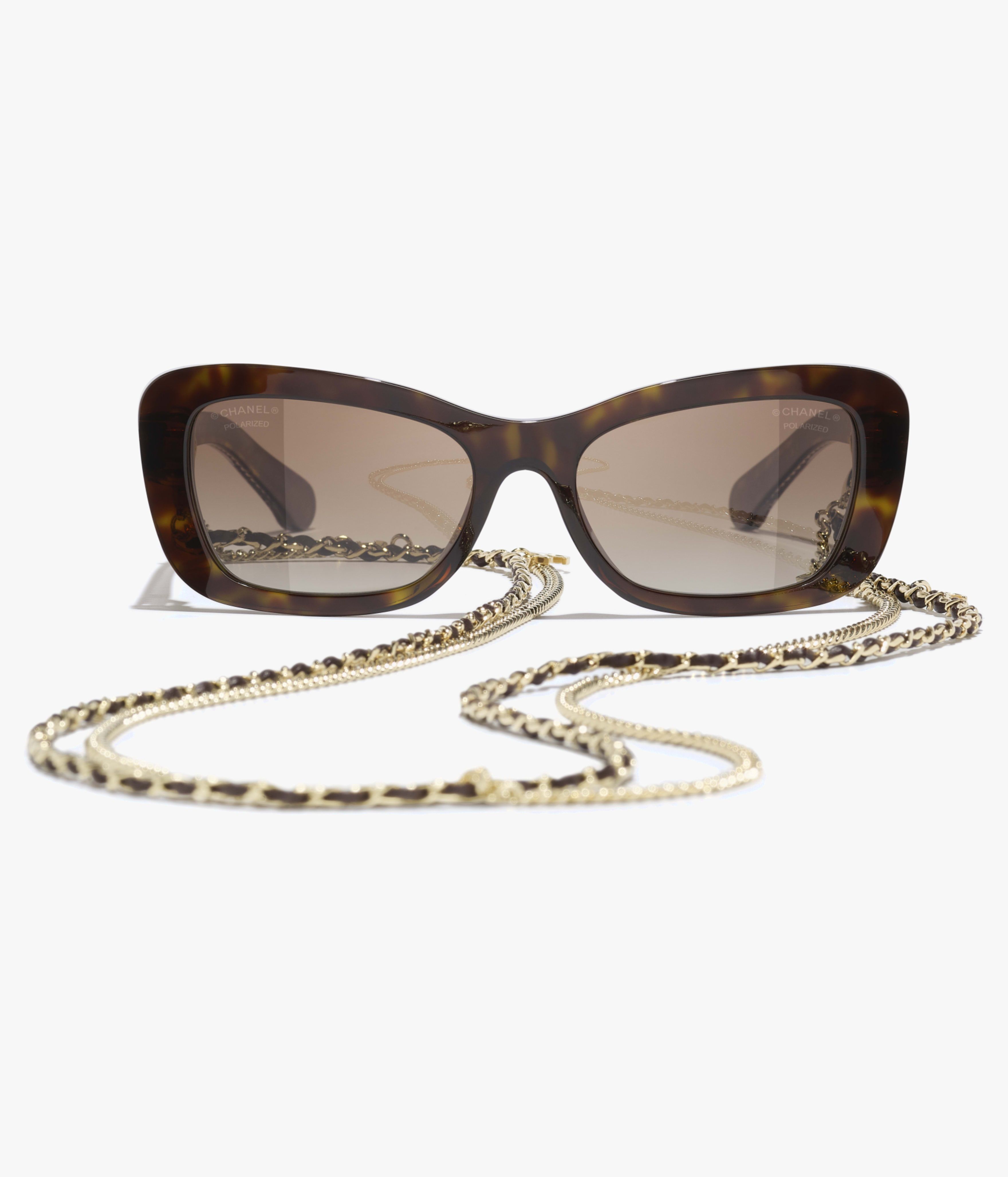 CHANEL サングラス: レクタングル シェイプ サングラス, アセテート