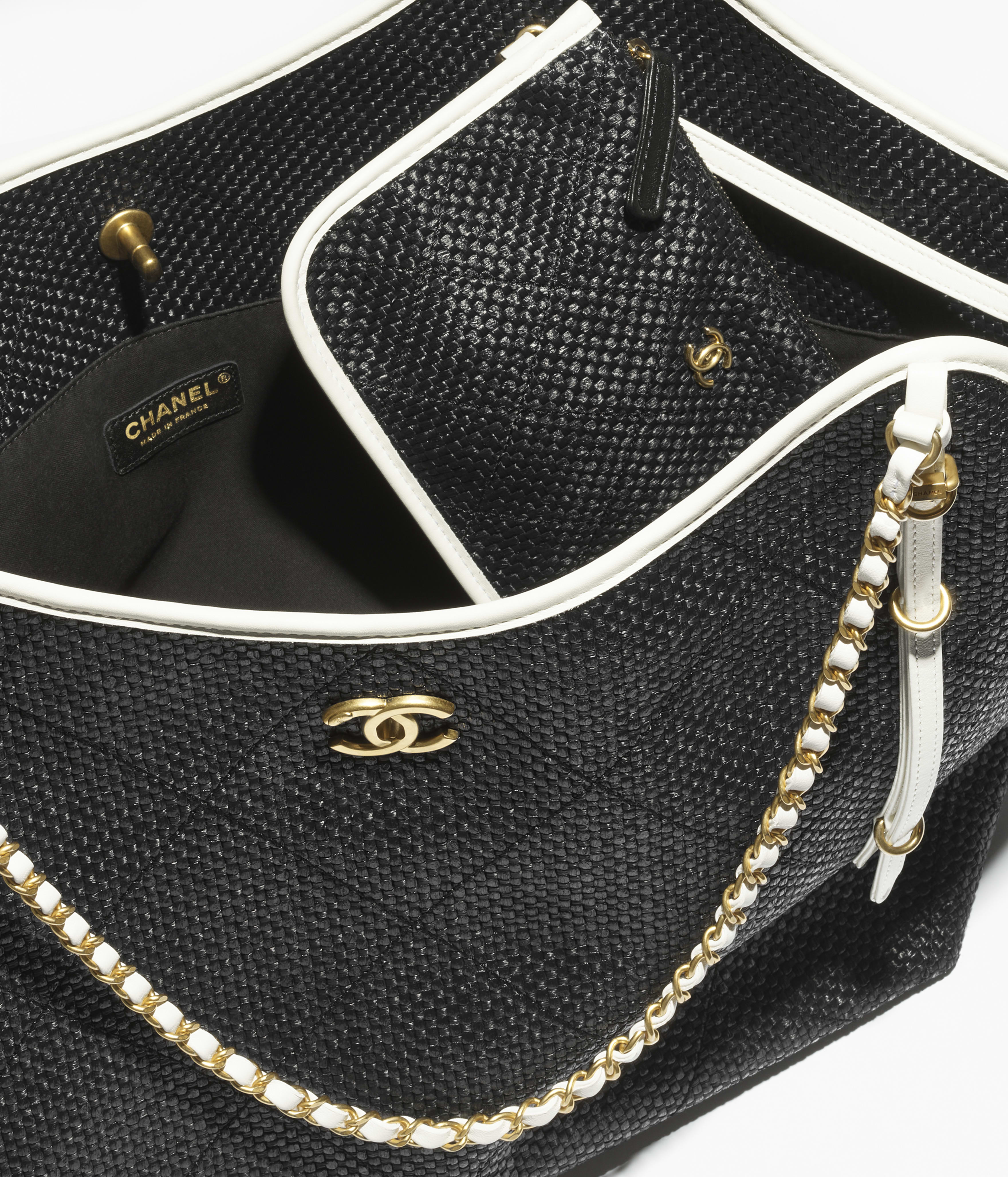 マキシ ショッピング バッグ、ブレード ラフィア エフェクト