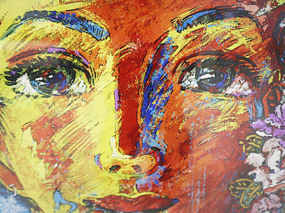 絹谷幸二】銀嶺の女神 A Vous la Victorie シルクスクリーン 額装 長野