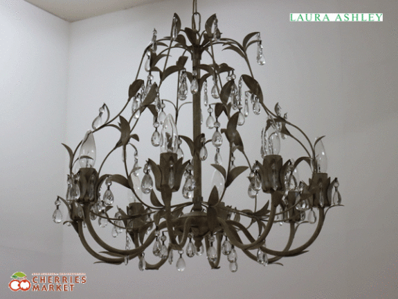 LAURA ASHLEY】ローラアシュレイ Lavenham ラベナム シャンデリア 8灯