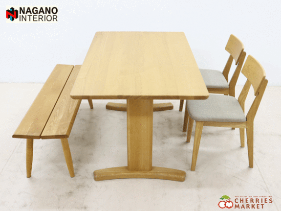 NAGANO INTERIOR】 ナガノインテリア タモ材 ダイニングテーブル