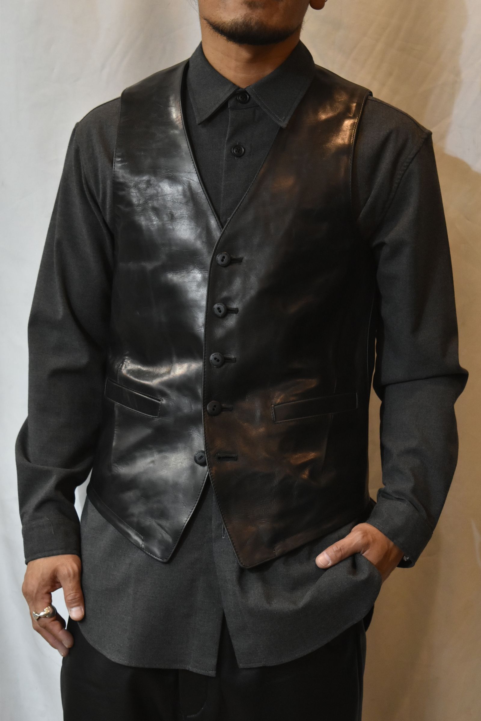 ISAMU KATAYAMA BACKLASH - ジャパンカーフレザー グレージング仕上げ