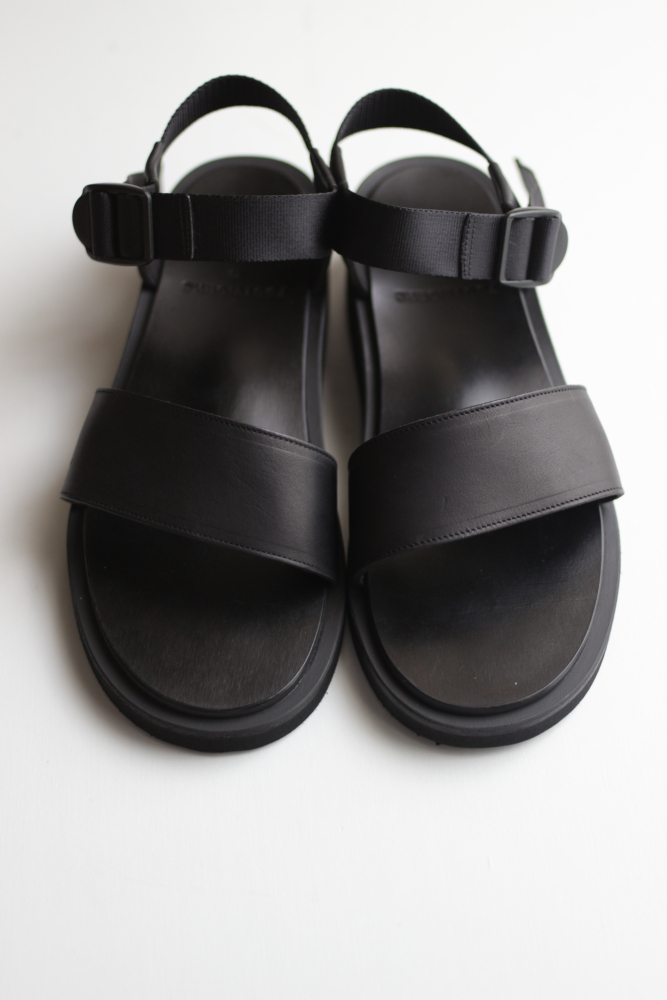 FOOTWORKS (フットワークス) LEATHER SANDAL / SMOOTH LEATHER [ BLACK ]