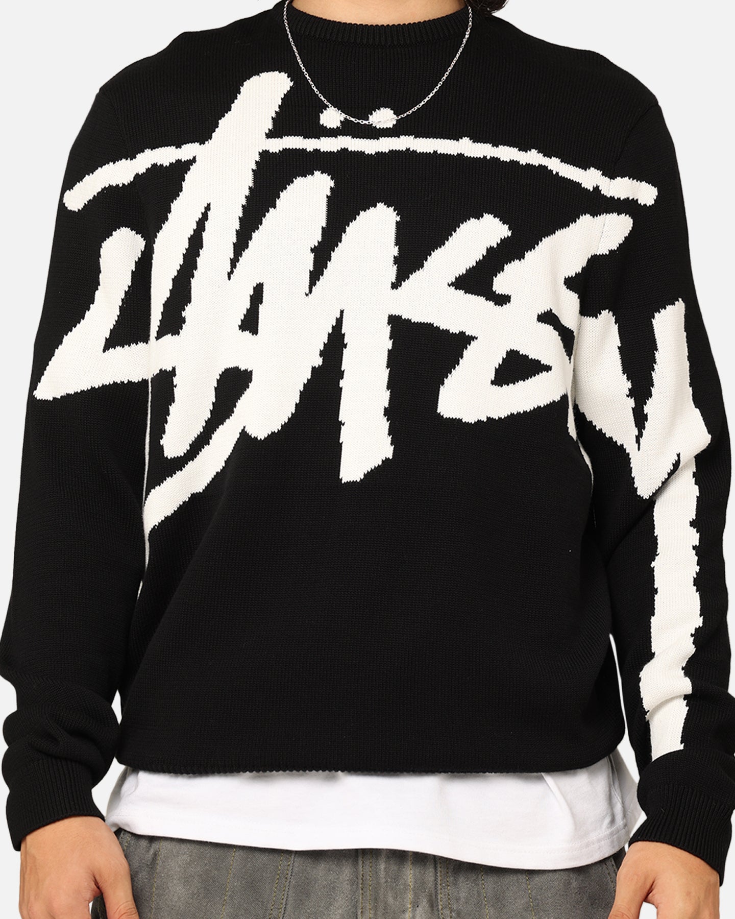Stüssy Stock Sweater Black | Culture Kings