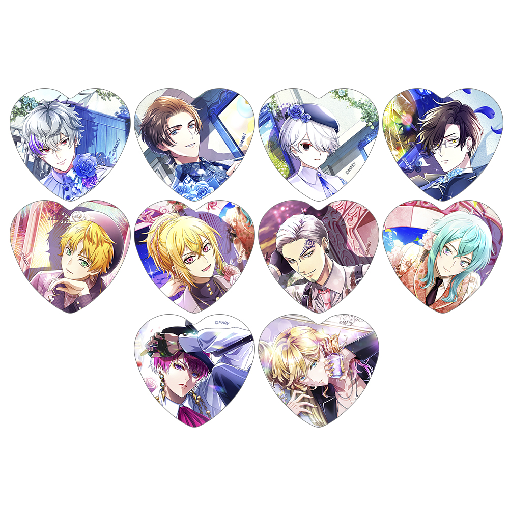 千銃士:Rhodoknight]ハート缶バッジBOX（D）