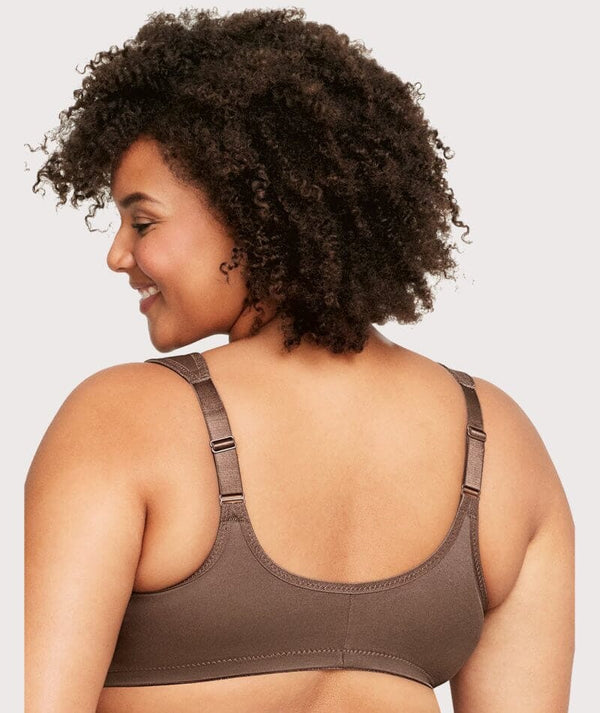 Glamorise WonderWire Front-Closure Bra - Mocha - Curvy Bras