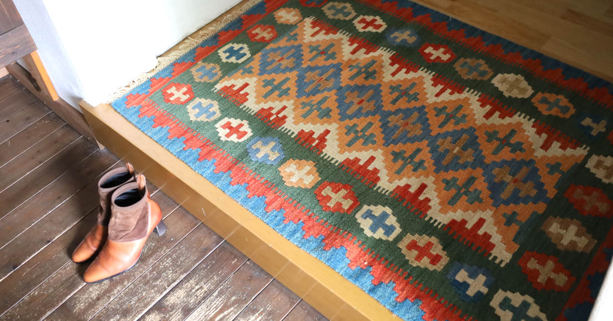 キリム 120×80cm（大きめ玄関マットサイズ）｜手織ラグの店クラフトワーク
