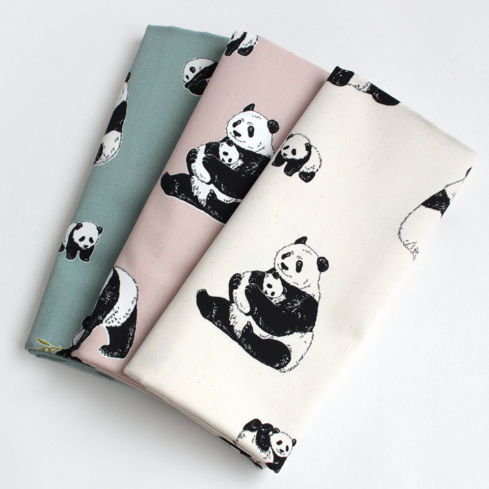 パンダ柄 オックス生地 1mカット｜手芸専門店クラフトハートトーカイ