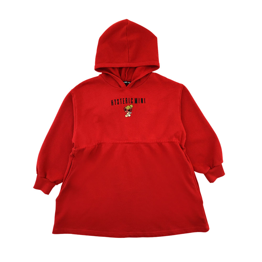 Hystericmini ANGEL MINI 羽付き 裏毛ワンピース 20:レッド 15434522