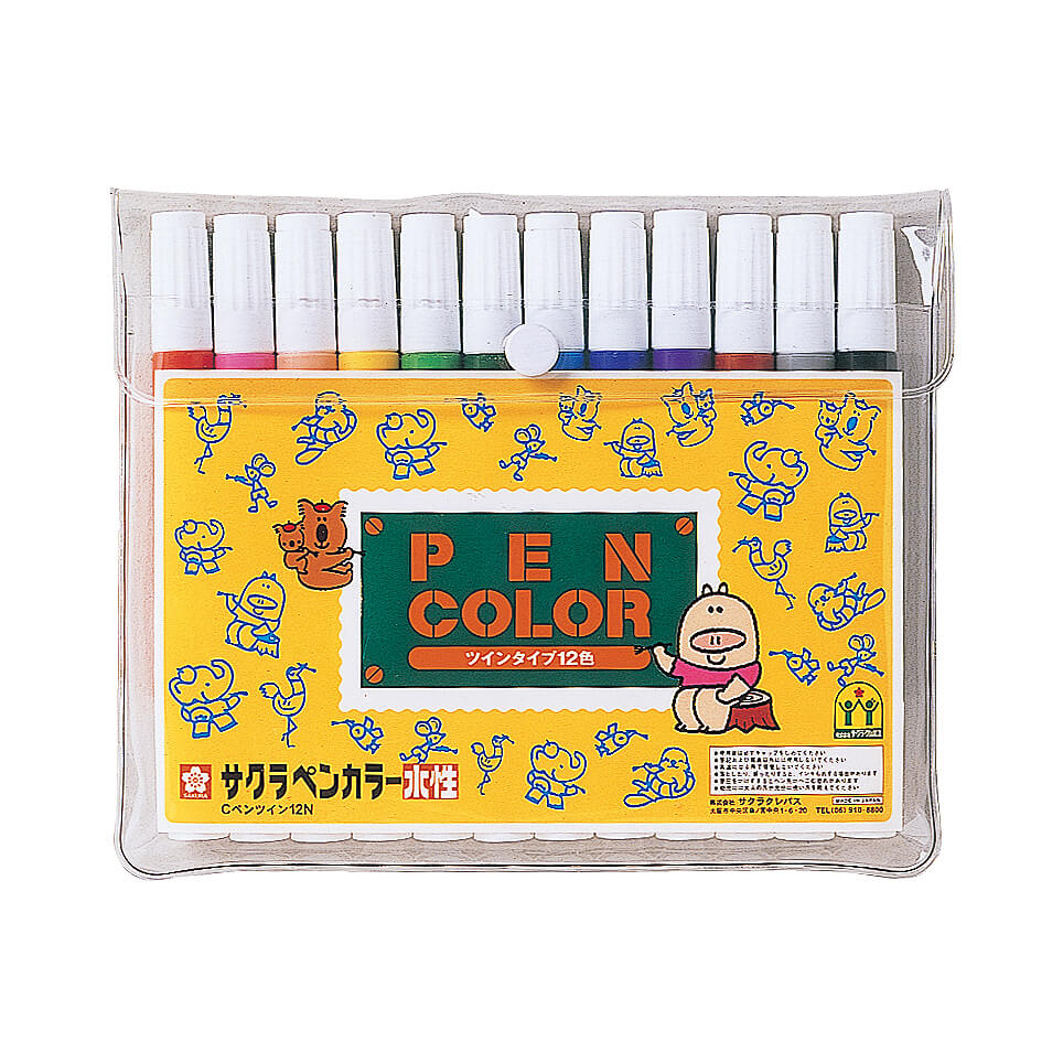 ペンカラーツイン幼児用12色｜サインペン｜水性マーカー｜絵画用品
