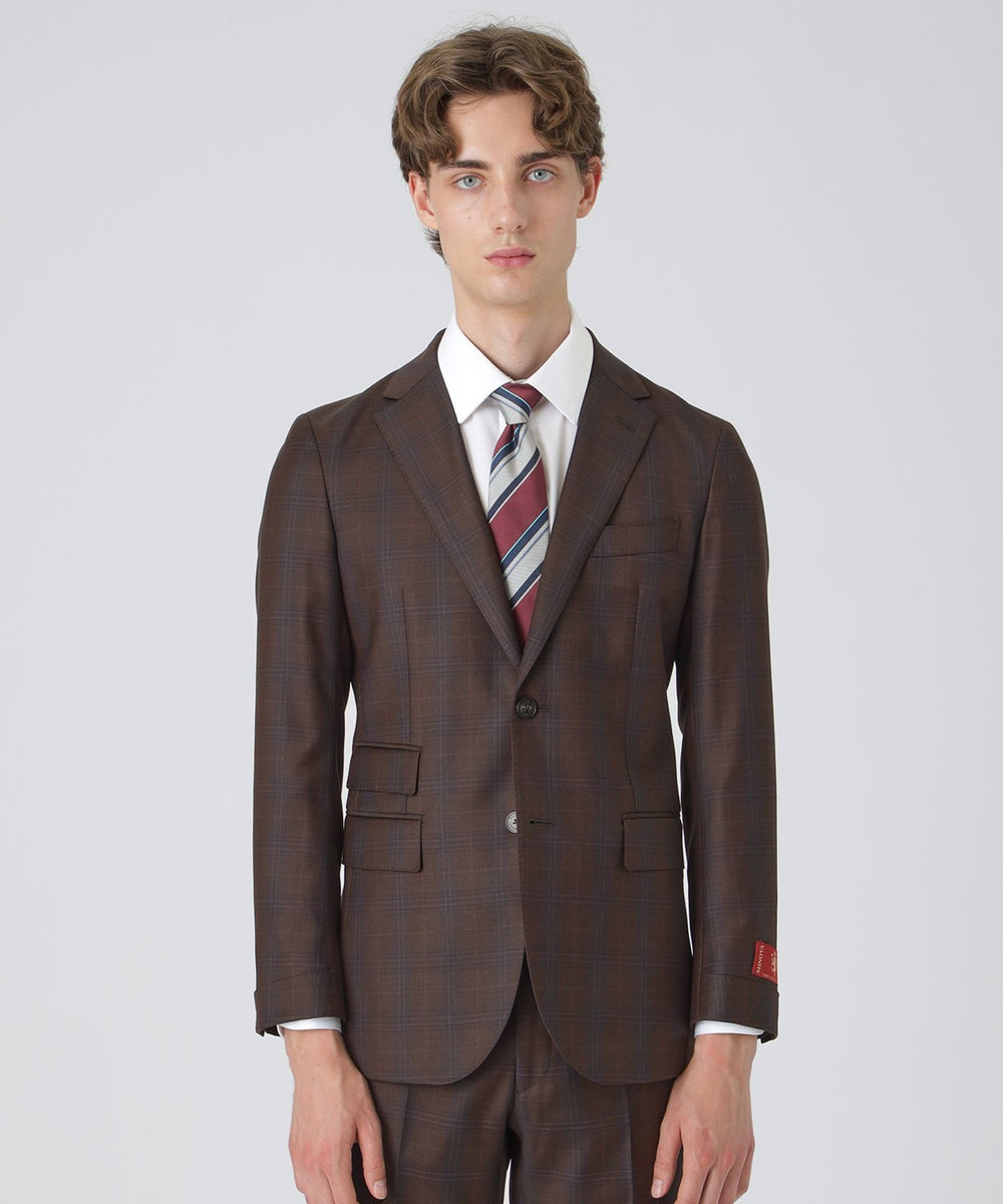 一部店舗限定】MINOVAチョコレートブラウンチェックスーツ（スーツ