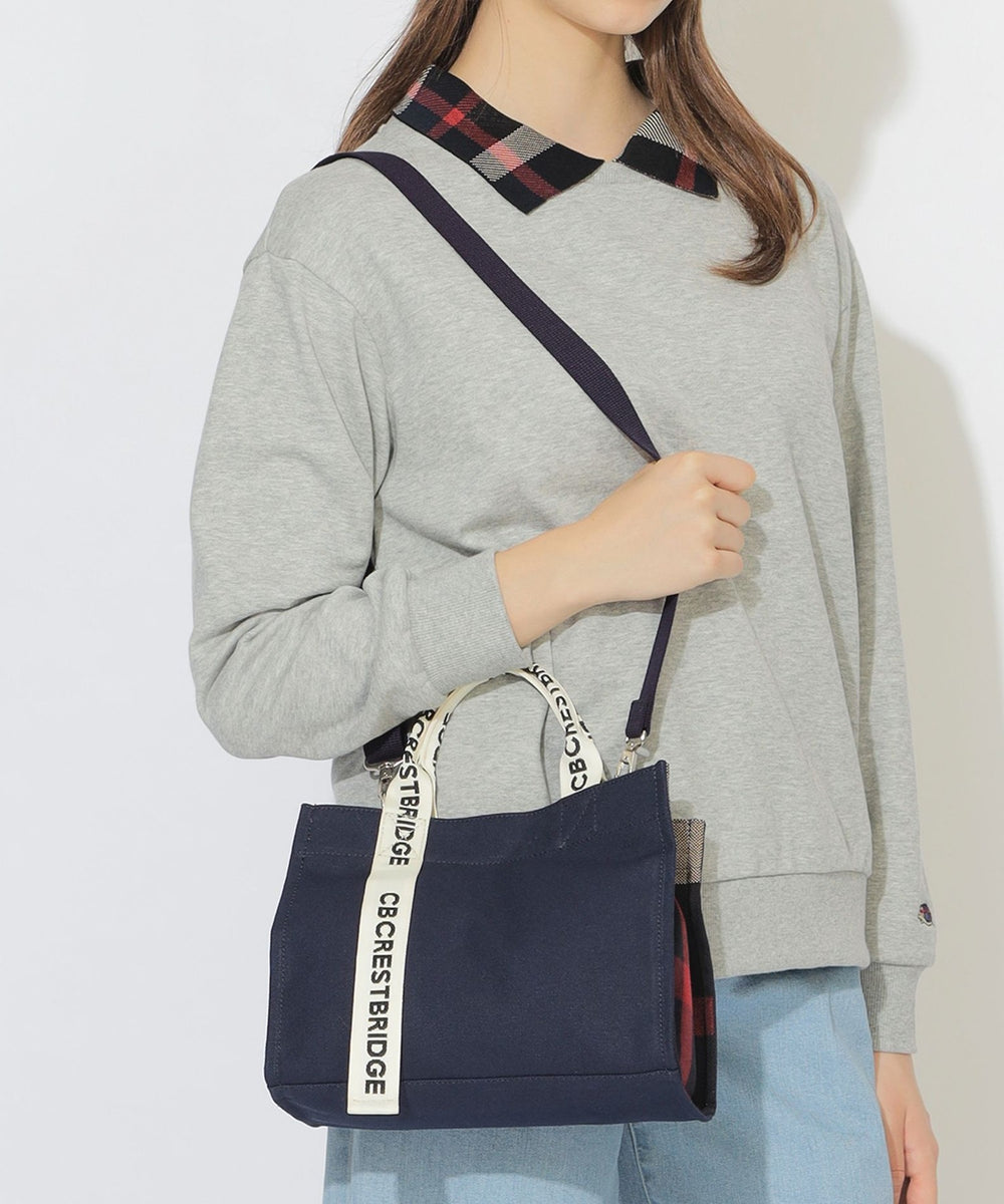 パーシャルクレストブリッジチェックキャンバス2WAYショルダー（バッグ