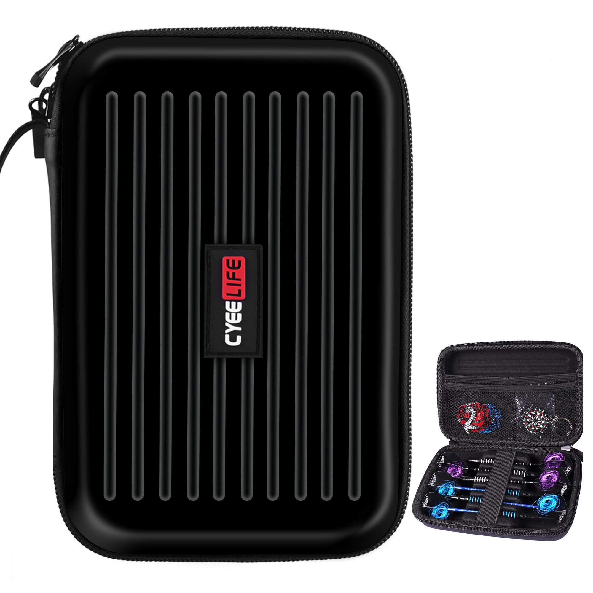 ZX03B PU Dart Carry case For 6 Darts(Only case),black/blue