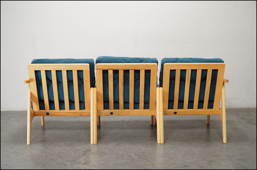 maruni60(マルニ60) 3人掛けソファ サガ(ブルー)高価買取-アドア東京