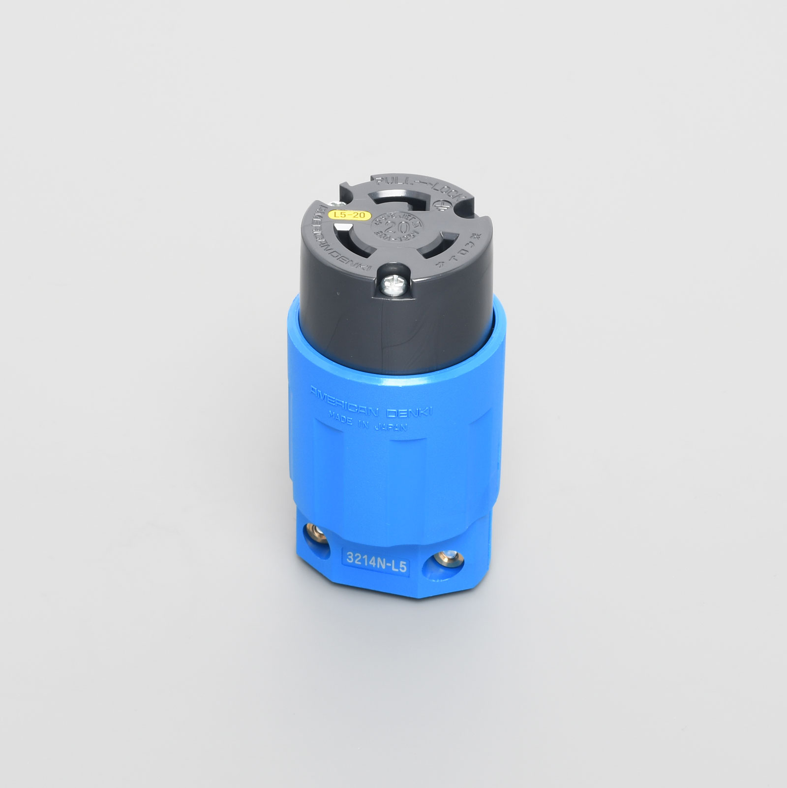 3214N-L5-BL 接地形2P 20A 125V (NEMA L5-20) コードコネクタボディ